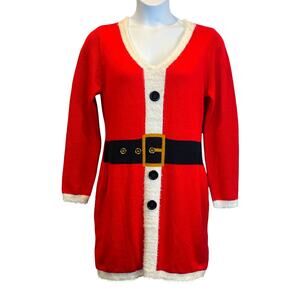 Allison Brittney Santa Suit Yourself Christmas Sweater Dress Size XL